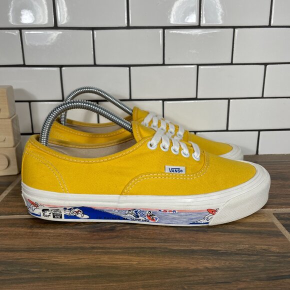 Vans Authentic 44 DX Anaheim Factory Mens Sz 7.5 Shoes Yellow Scene AW Sneakers main image 12